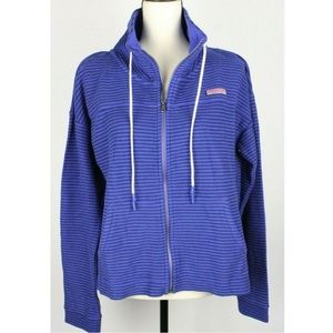 Vineyard Vines Sweater Tonal Funnel Neck Full Zip medium